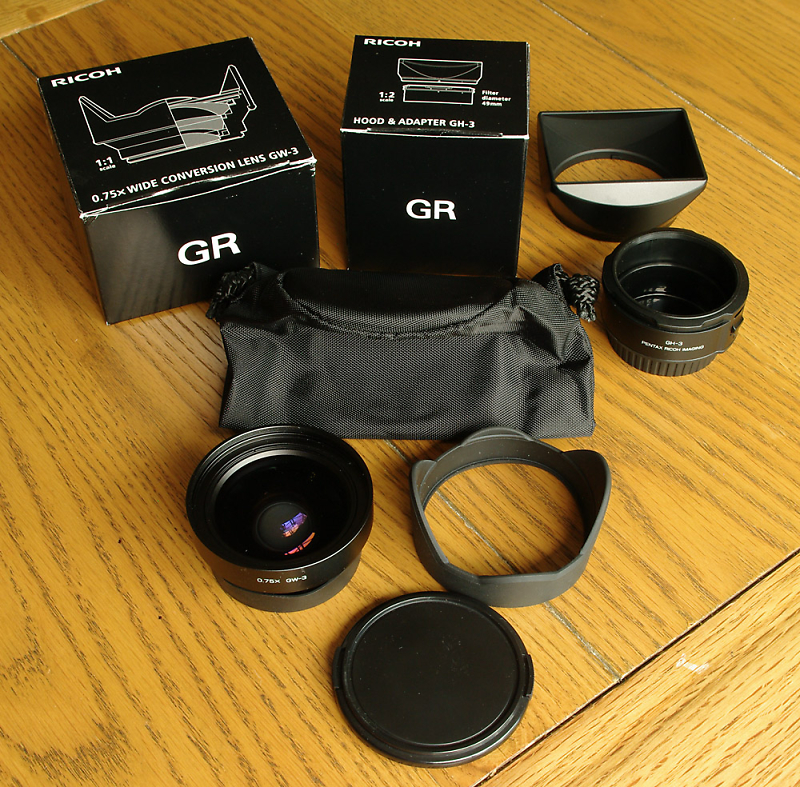 GW-3 Wide lens and Hood and Adapter